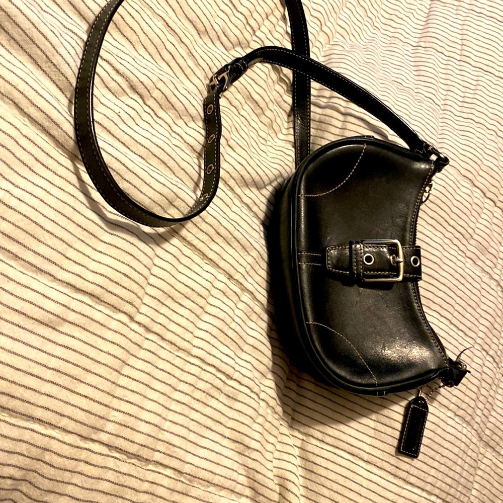 Black crossbody Coach purse